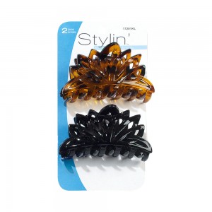 2pc Large Cut Out Claw Clips (2 Color Assorted) 