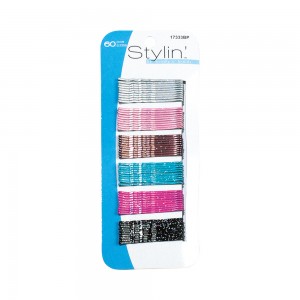 60pc Bobby Pins with Shimmer- Black