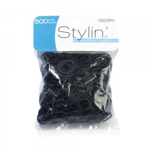 500pc Rubber Band Ponyholders- Black