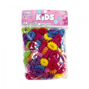 100pc Small Ribbed Terry Ponyholders