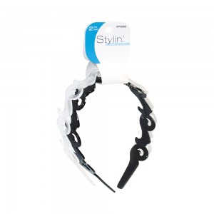 2pc Swirl Plastic Headbands