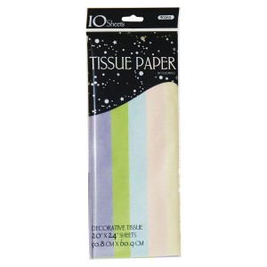10 CT. Pastel Pack Step Fold Tissue Papper
